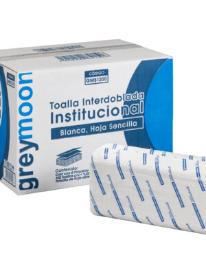 Caja de Toalla interdoblada Blanca Grey moon